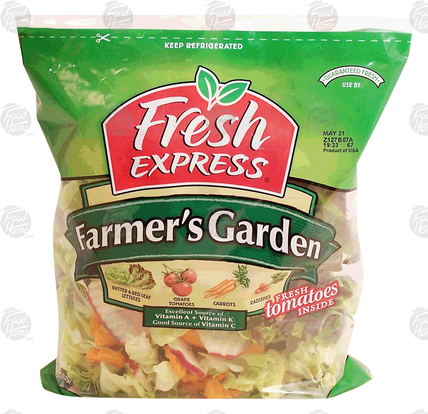 Fresh Express Farmer's Garden butter & red lettuce, grape tomatoes, carrots, raddish Full-Size Picture